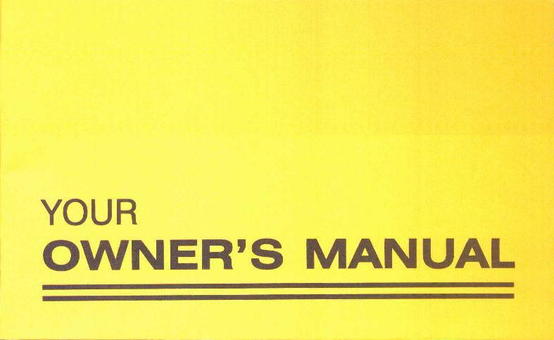 OWNERS MANUAL PICTURE
